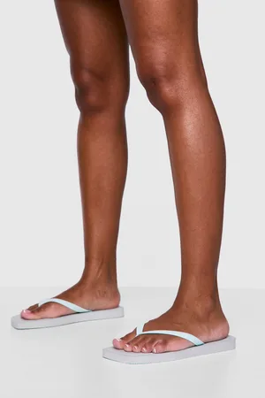 Boohoo Womens Square Toe Flip Flops - - 3