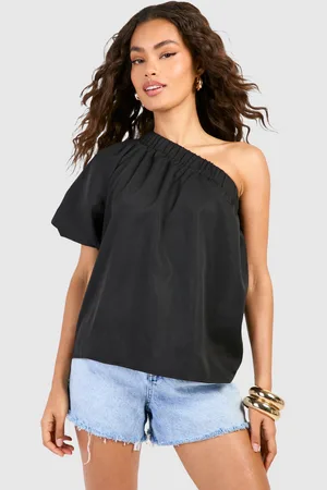 Boohoo Womens One Shoulder Blouse - - 6