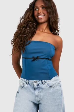 Boohoo Womens Bengaline Bow Waist Corset - - 10