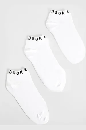 Boohoo Womens Dsgn Studio 3 Pack Trainer Socks - - One Size