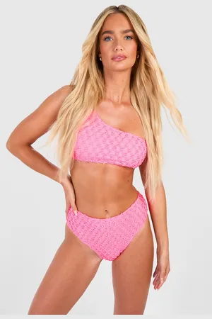 Boohoo Womens Textured High Waisted Bikini Brief - - 6