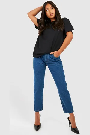 Boohoo Womens Petite Basics Slim Mom Jean - - 6