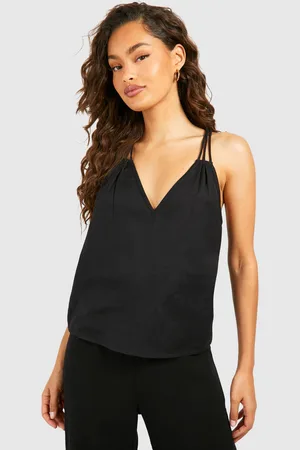 Boohoo Womens Ring Detail Linen Look Cami - - 8