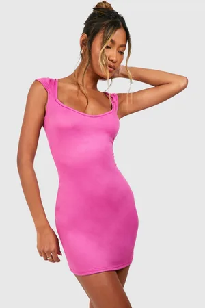 Boohoo Womens Sweetheart Neck Cap Sleeve Super Soft Mini Dress - - 10