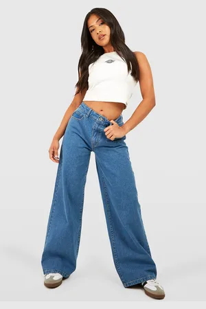 Boohoo Womens Petite Basics Wide Leg Jean - - 6
