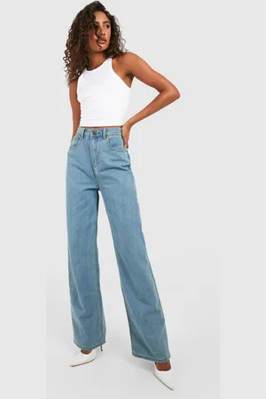 Boohoo Womens Tall High Rise Boyfriend Jeans - - 16