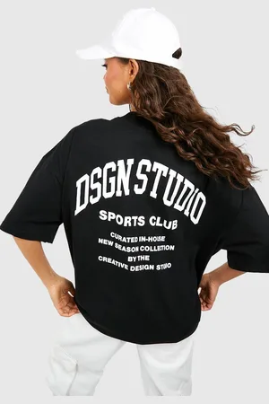 Boohoo Womens Dsgn Studio Sports Club Oversized T-Shirt - - L