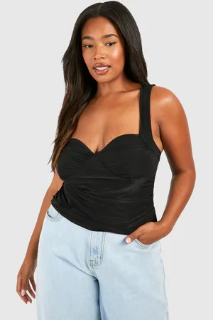 Boohoo Womens Plus Slinky Ruched Top - - 28