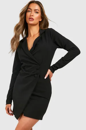 Boohoo Womens Rouched Front Blazer Dress - - 8