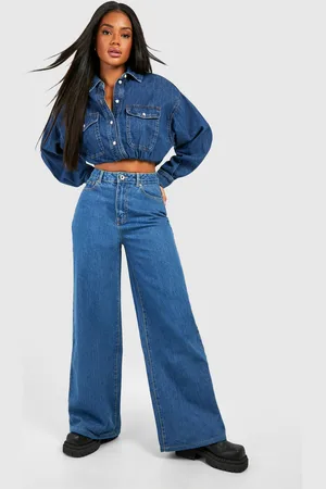 Boohoo Womens Basics 30 Inch Leg Baggy Boyfriend Jeans - - 12