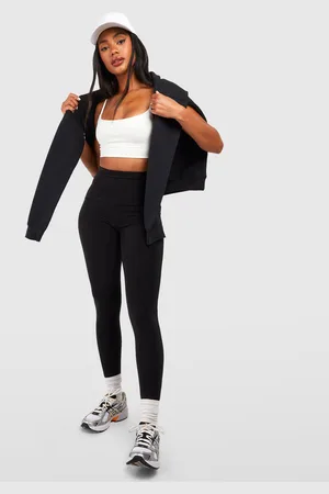 Boohoo Womens Double Layer High Waisted Sculpt Leggings - - 6