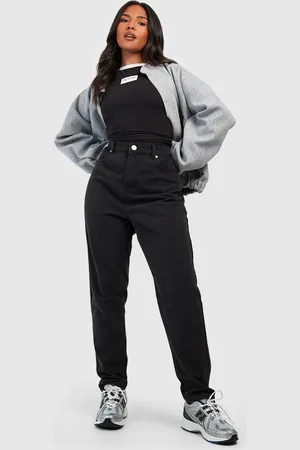 Boohoo Womens Plus High Waist Slim Mom Jeans - - 16