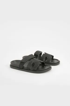Boohoo Womens Cut Out Detail Sliders - - 3
