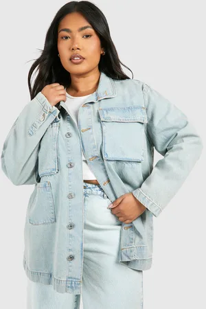 Boohoo Womens Plus Pocket Oversized Shacket - - 18