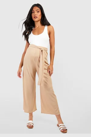 Boohoo Womens Maternity Belted Rib Culottes - - 12