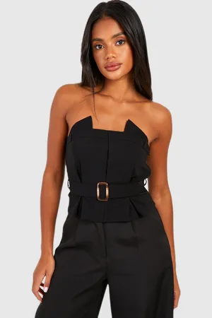 Boohoo Womens Bengaline Belt Detail Top - - 16
