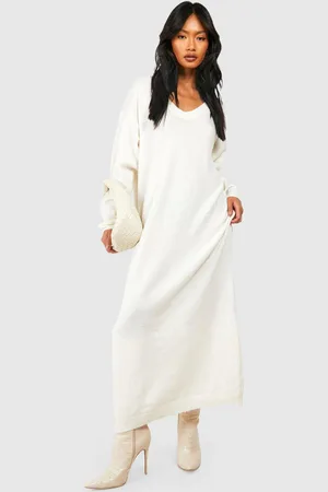 Boohoo Womens Slouchy Soft Knit Maxi Knitted Dress - - 8