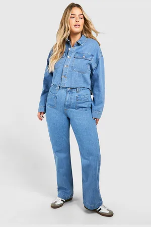 Boohoo Womens Plus Straight Leg Jean With Front Pockets - - 28