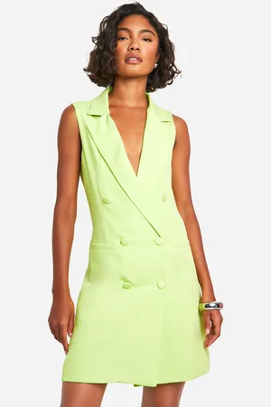 Boohoo Womens Tall Woven Tailored Waistcoat Blazer Dress - - 8