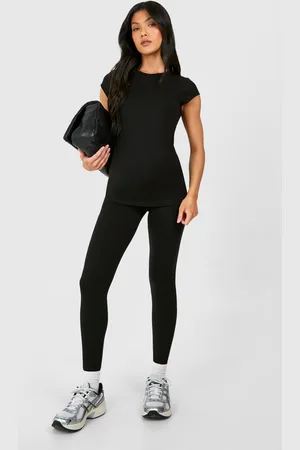 Boohoo Womens Maternity Soft Touch High Waisted Modal Leggings - - 10