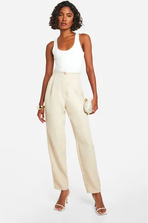Boohoo Womens Tall Woven Tailored Tapered Trouser - - 12