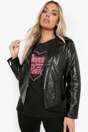 Boohoo Womens Plus Pu Biker Jacket - - 16