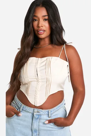 Boohoo Womens Plus Seam Detail Corset Top - - 16
