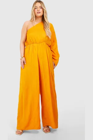 Boohoo Womens Plus Flare Sleeve Cheesecloth Jumpsuit - - 16