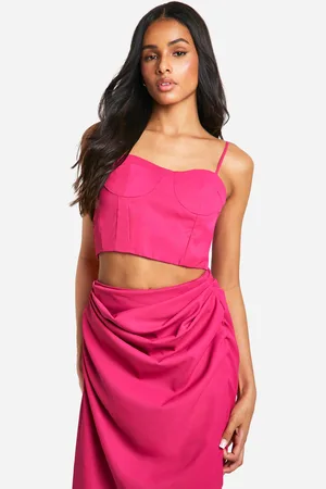 Boohoo Womens Tall Woven Corset Detail Top - - 12
