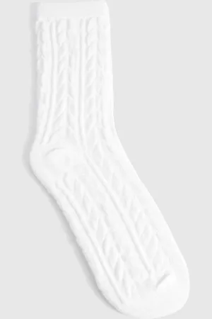 Boohoo Womens Cable Knit Cosy Socks - - One Size
