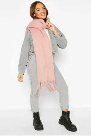 Boohoo Womens Chunky Oversized Fringe Scarf - - One Size