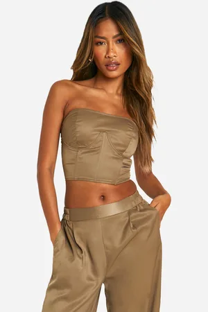 Boohoo Womens Structured Cropped Bandeau - - 6