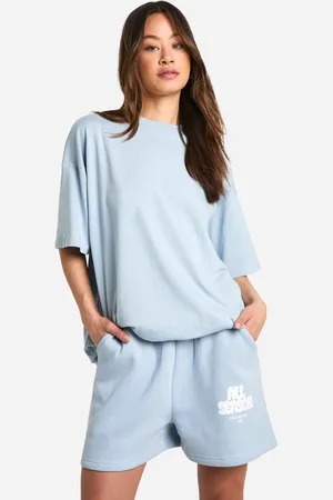 Boohoo Womens Tall All Season Back Printed T-Shirt & Short Set - - 8