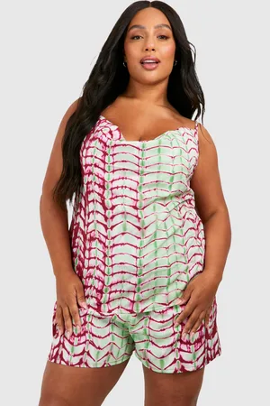 Boohoo Womens Plus Tie Dye Halterneck Cowl Cami - - 16