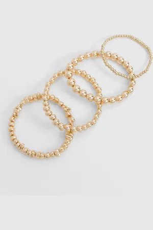 Boohoo Womens 4 Pack Beaded Stacking Bracelets - One Size