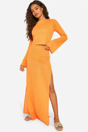 Boohoo Womens Knitted Maxi Skirt - - 6