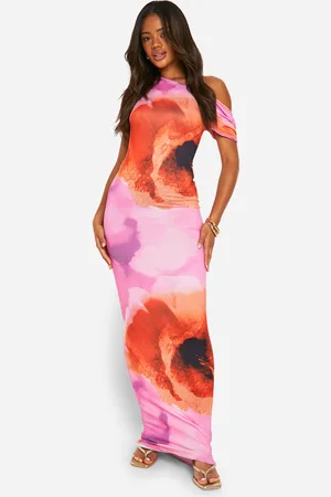 Boohoo Womens Super Soft Slash Neck Cap Sleeve Maxi Dress - - 10