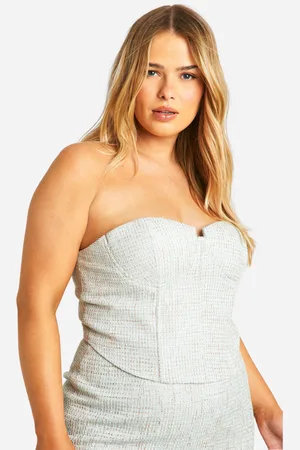 Boohoo Womens Plus Boucle Fitted Corset - - 16