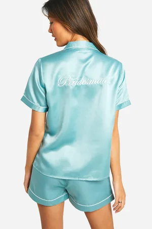 Boohoo Womens Bridesmaid Satin Pj Short Set - - 10