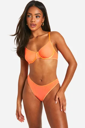 Boohoo Womens Mesh Bra And Brief Set - - L