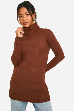 Boohoo Womens Roll Neck Knitted Tunic - - 10