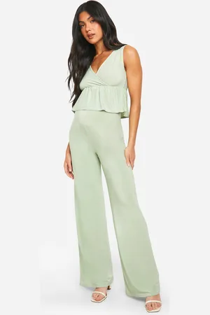 Boohoo Womens Maternity Slinky Wide Leg Trouser - - 16