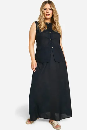 Boohoo Womens Plus Longline Waistcoat & Maxi Skirt Co-Ord - - 28