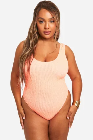 Boohoo Womens Plus Crinkle Tummy Control Swimsuit - - 28