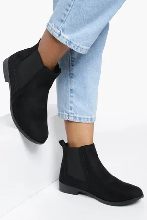 Boohoo Womens Faux Suede Flat Chelsea Boots - - 7