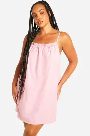 Boohoo Womens Plus Cotton Poplin Strappy Nightie - - 18