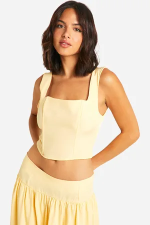Boohoo Womens Lace Up Back Longline Square Neck Corset - - 10