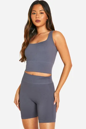 Boohoo Womens Basics Seamless Contour Rib Cycling Short - - S
