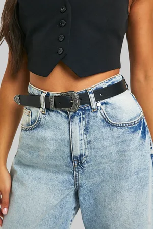 Boohoo Womens Western Buckle Belt - One Size
