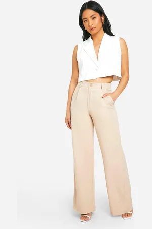 Boohoo Womens Petite Tailored Wide Leg Trouser - - 8